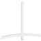 Ekena Millwork Bellingham Architectural Grade PVC Gable Bracket, 96"W x 60"H x 2"D x 4"F, 15/12 Pitch GBP096X60X0204BEL00 - alternate 1